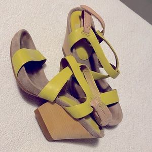 Lime Camper wedged heel